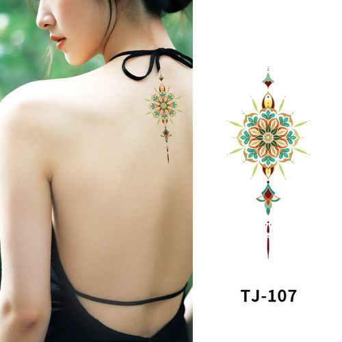 Chinese Antique Koi Bronzing Tattoo Stickers Small Fresh Simulation Beautiful Clavicle Tattoo Stickers Fashion