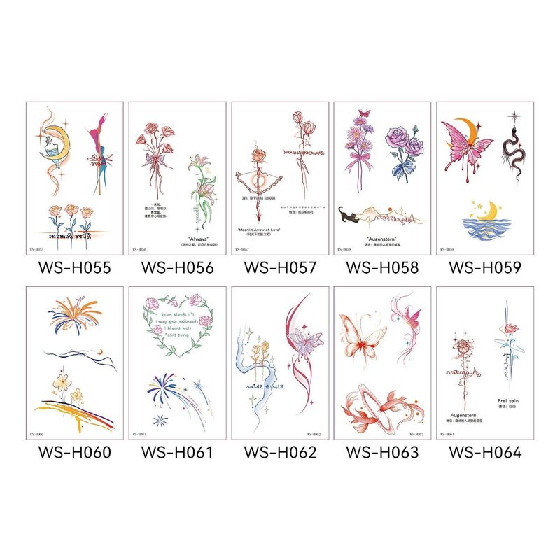 New Finger Tattoo Stickers Cute English Waterproof Long-lasting Collarbone Decorative Bracelet Disposable Tattoo Stickers Fashion