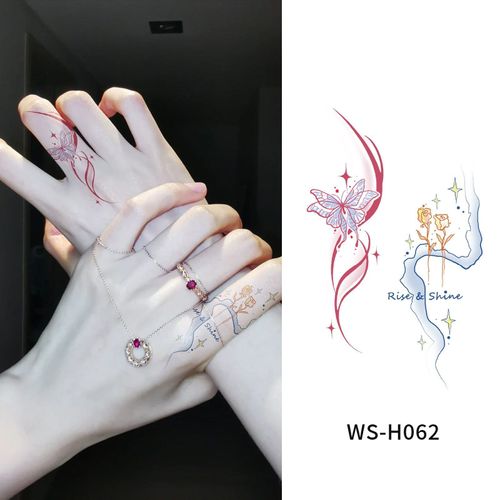New Finger Tattoo Stickers Cute English Waterproof Long-lasting Collarbone Decorative Bracelet Disposable Tattoo Stickers Fashion