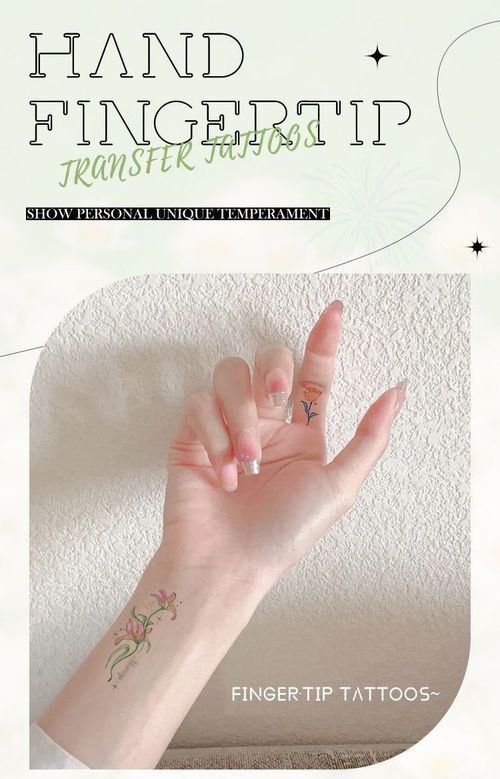 New Finger Tattoo Stickers Cute English Waterproof Long-lasting Collarbone Decorative Bracelet Disposable Tattoo Stickers Fashion