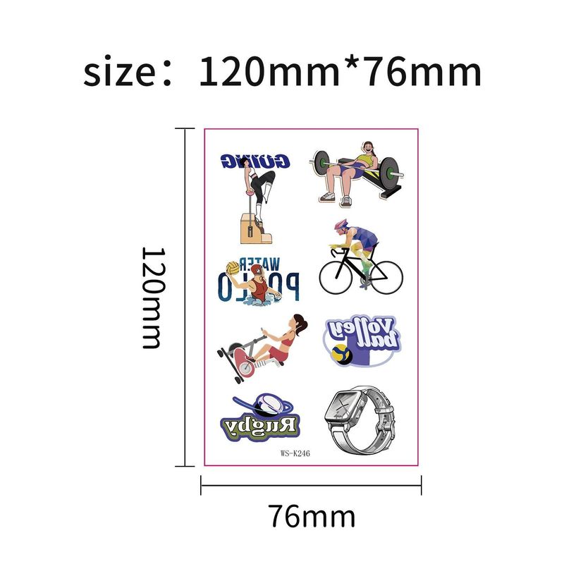 New Luminous Sports Tattoo Sticker Waterproof Sports Exercise Waterproof Sweat Temporary Luminous Arm Face Sticker Night light