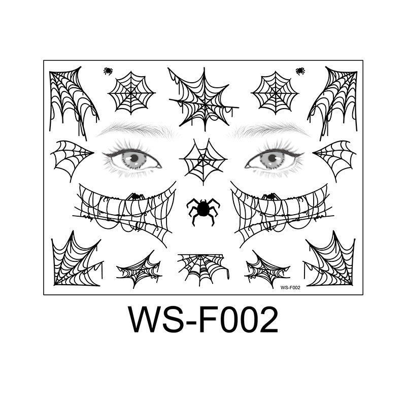 Halloween Spider Series Tattoo Stickers Ghost Festival Party Makeup Stickers Halloween Makeup Waterproof Dark