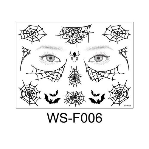 Halloween Spider Series Tattoo Stickers Ghost Festival Party Makeup Stickers Halloween Makeup Waterproof Dark