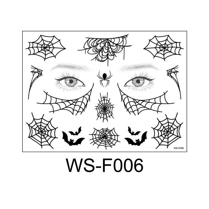 Halloween Spider Series Tattoo Stickers Ghost Festival Party Makeup Stickers Halloween Makeup Waterproof Dark