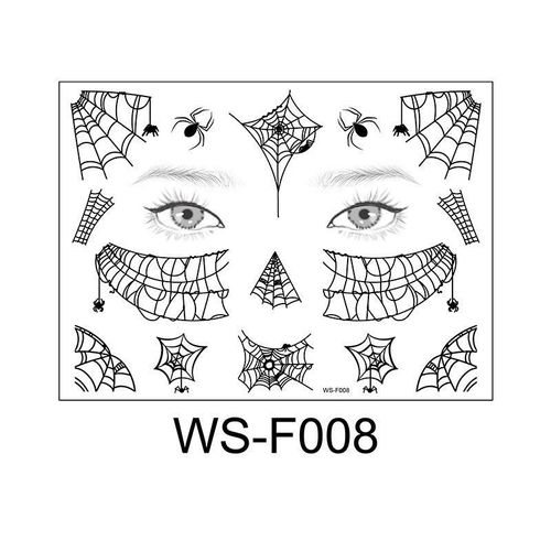 Halloween Spider Series Tattoo Stickers Ghost Festival Party Makeup Stickers Halloween Makeup Waterproof Dark
