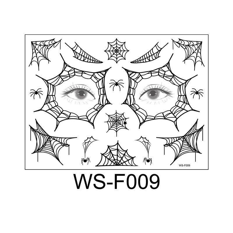 Halloween Spider Series Tattoo Stickers Ghost Festival Party Makeup Stickers Halloween Makeup Waterproof Dark