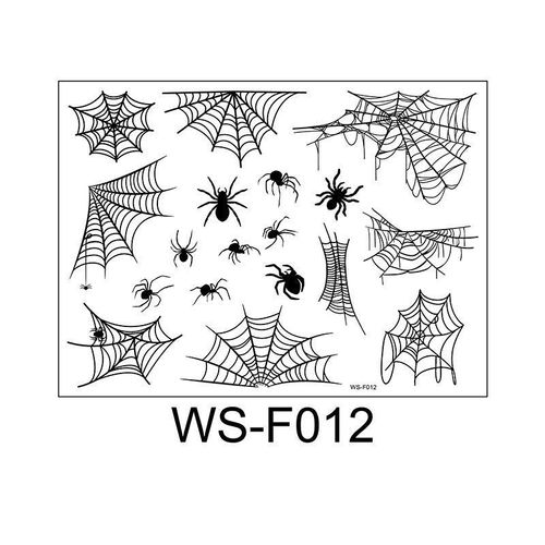 Halloween Spider Series Tattoo Stickers Ghost Festival Party Makeup Stickers Halloween Makeup Waterproof Dark