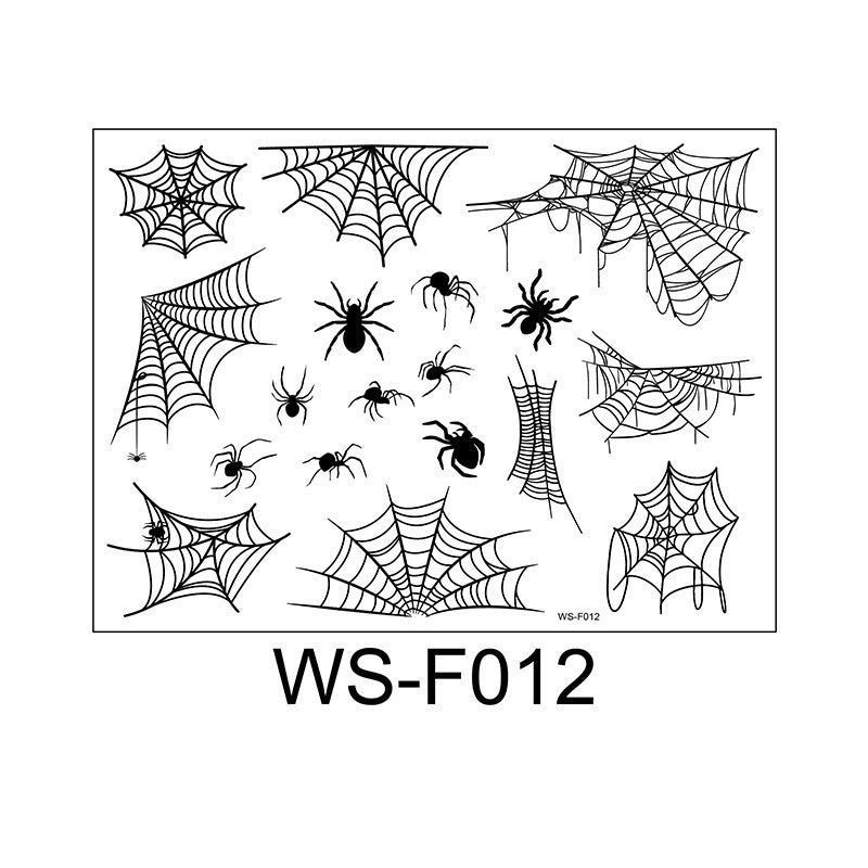 Halloween Spider Series Tattoo Stickers Ghost Festival Party Makeup Stickers Halloween Makeup Waterproof Dark