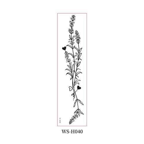 New style floral arm tattoo sticker Waterproof fashionable black and white wild floral tattoo sticker for collarbone and chest Fashion