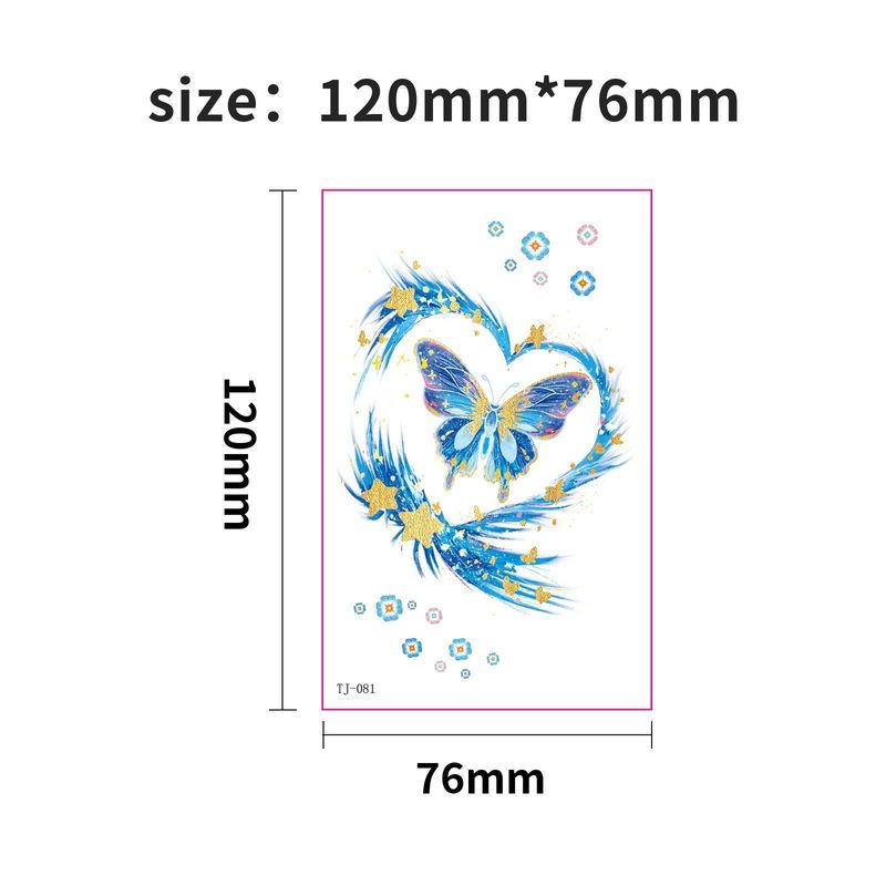 New Bronzing Butterfly Tattoo Sticker Color Fairy Girl Waterproof Photography Arm Clavicle Sticker Fashion