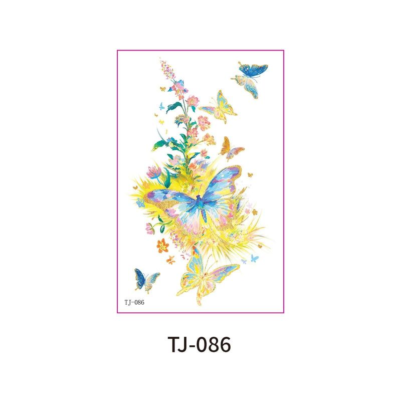 New Bronzing Butterfly Tattoo Sticker Color Fairy Girl Waterproof Photography Arm Clavicle Sticker Fashion