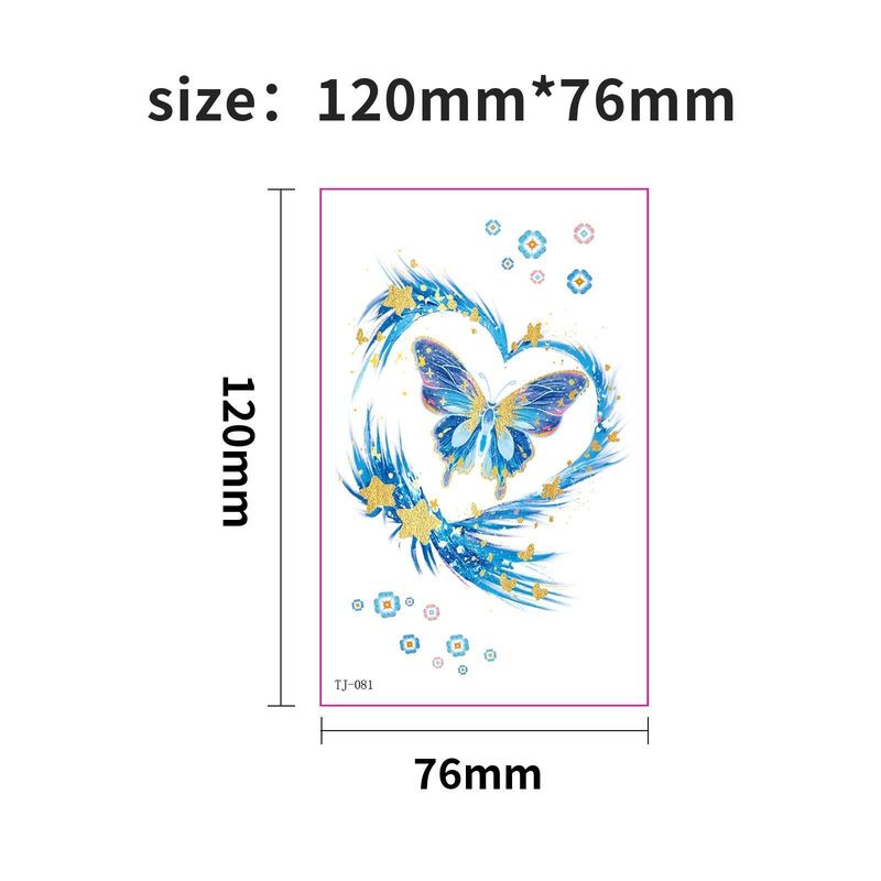 New Bronzing Butterfly Tattoo Sticker Color Fairy Girl Waterproof Photography Arm Clavicle Sticker Fashion