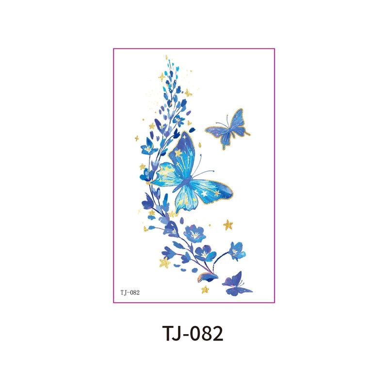 New Bronzing Butterfly Tattoo Sticker Color Fairy Girl Waterproof Photography Arm Clavicle Sticker Fashion