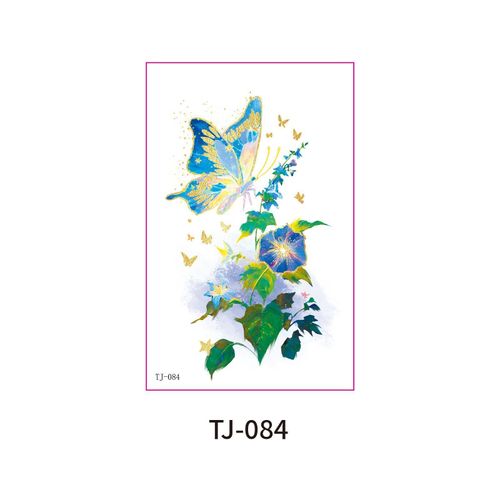 New Bronzing Butterfly Tattoo Sticker Color Fairy Girl Waterproof Photography Arm Clavicle Sticker Fashion