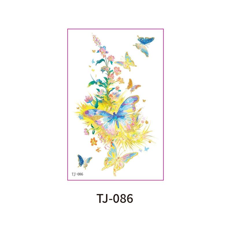 New Bronzing Butterfly Tattoo Sticker Color Fairy Girl Waterproof Photography Arm Clavicle Sticker Fashion