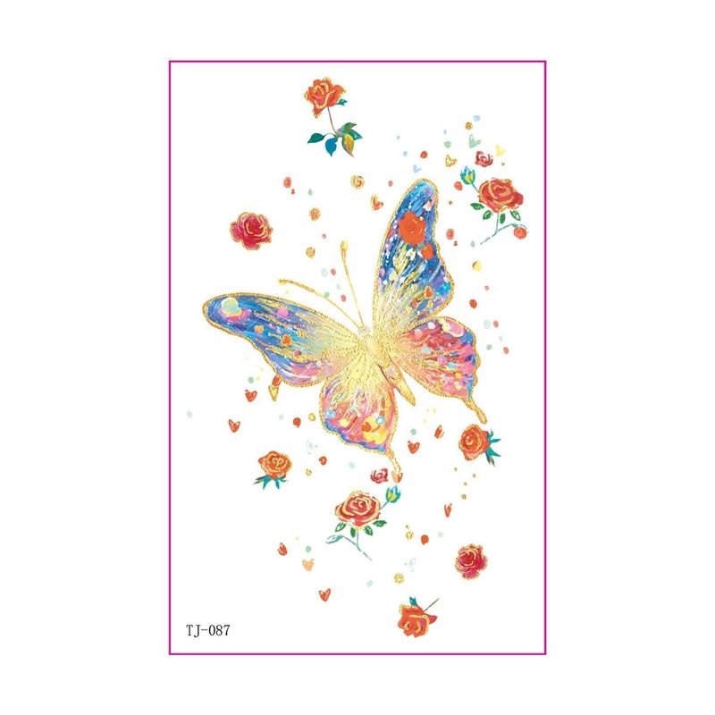 New Bronzing Butterfly Tattoo Sticker Color Fairy Girl Waterproof Photography