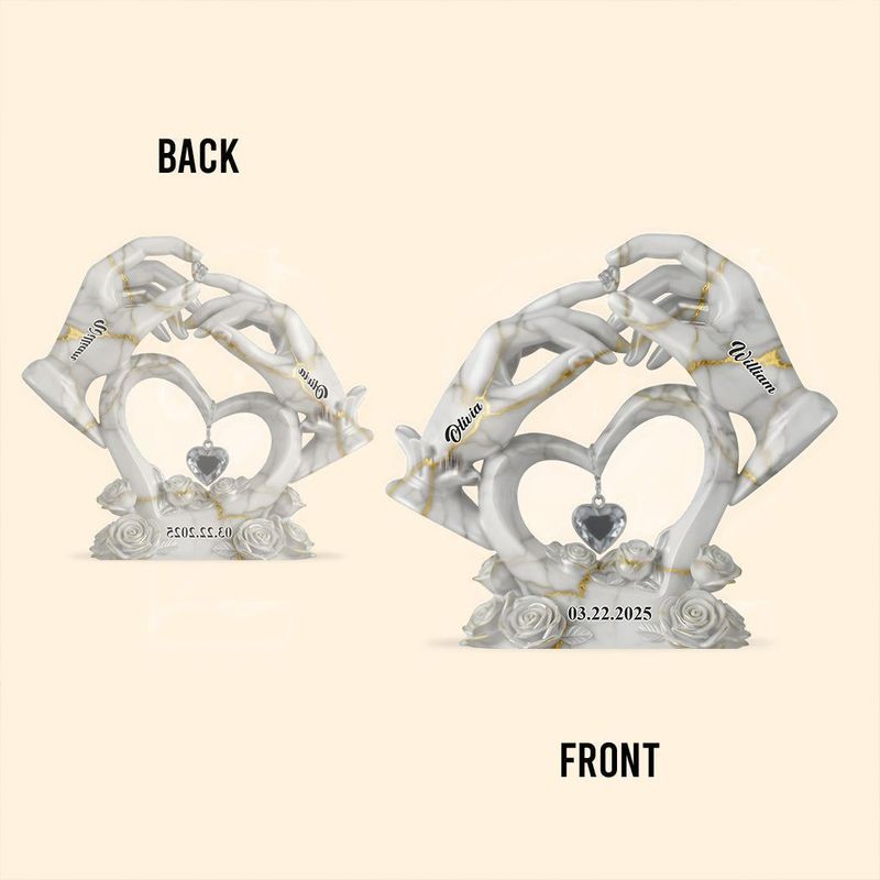 معًا إلى الأبد ، أحبك-زوجان شخصيان ، لوحة أكريليك على شكل فردي