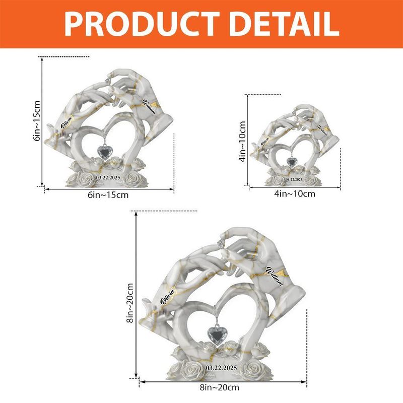 معًا إلى الأبد ، أحبك-زوجان شخصيان ، لوحة أكريليك على شكل فردي