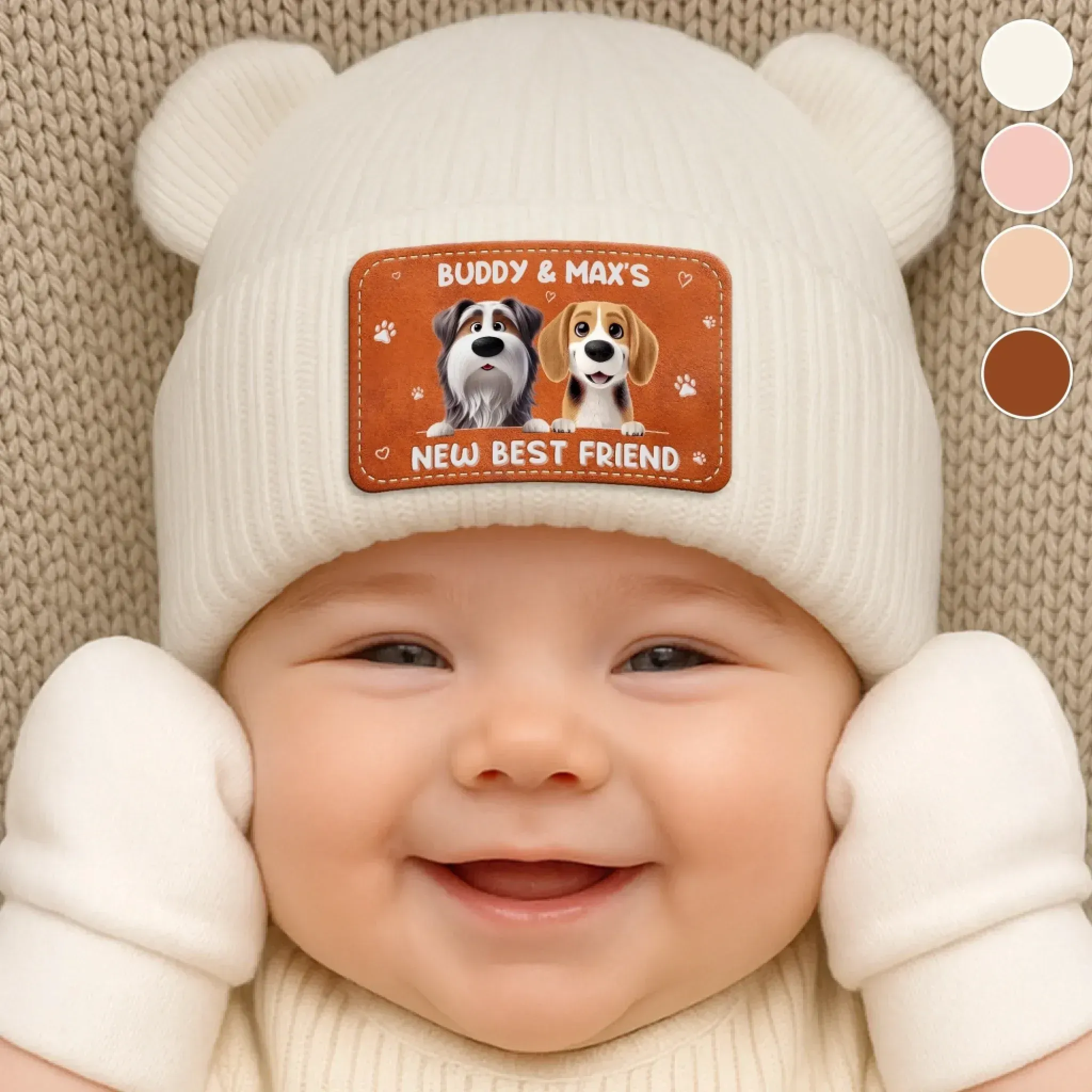 قبعة صغيرة وقفازات مخصصة للأطفال-استحمام شخصي للأطفال ، هدايا تكشف عن نوع الجنس للأمهات الجدد ، الآباء الجدد ، الآباء الجدد ، عشاق الكلاب والقطط