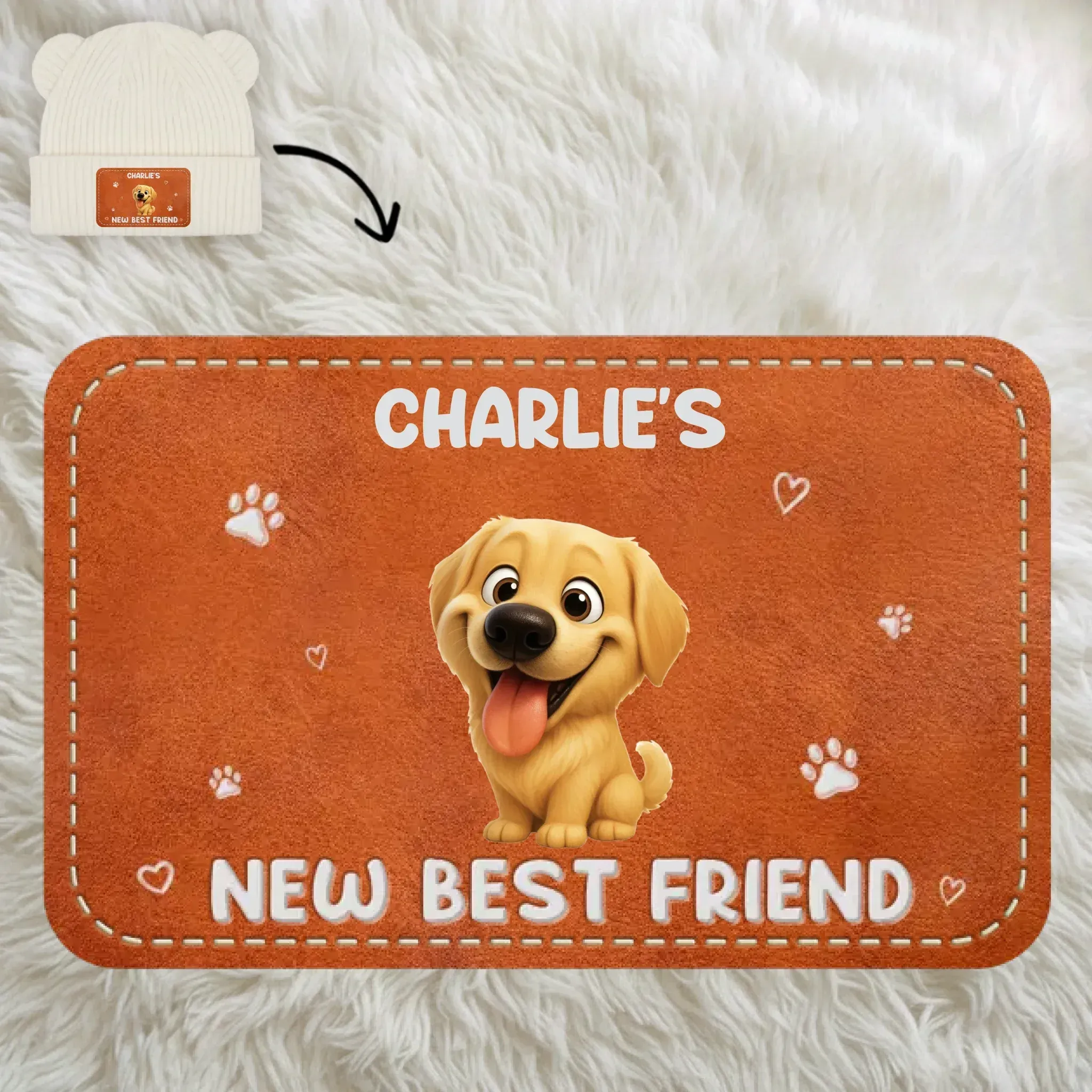 قبعة صغيرة وقفازات مخصصة للأطفال-استحمام شخصي للأطفال ، هدايا تكشف عن نوع الجنس للأمهات الجدد ، الآباء الجدد ، الآباء الجدد ، عشاق الكلاب والقطط