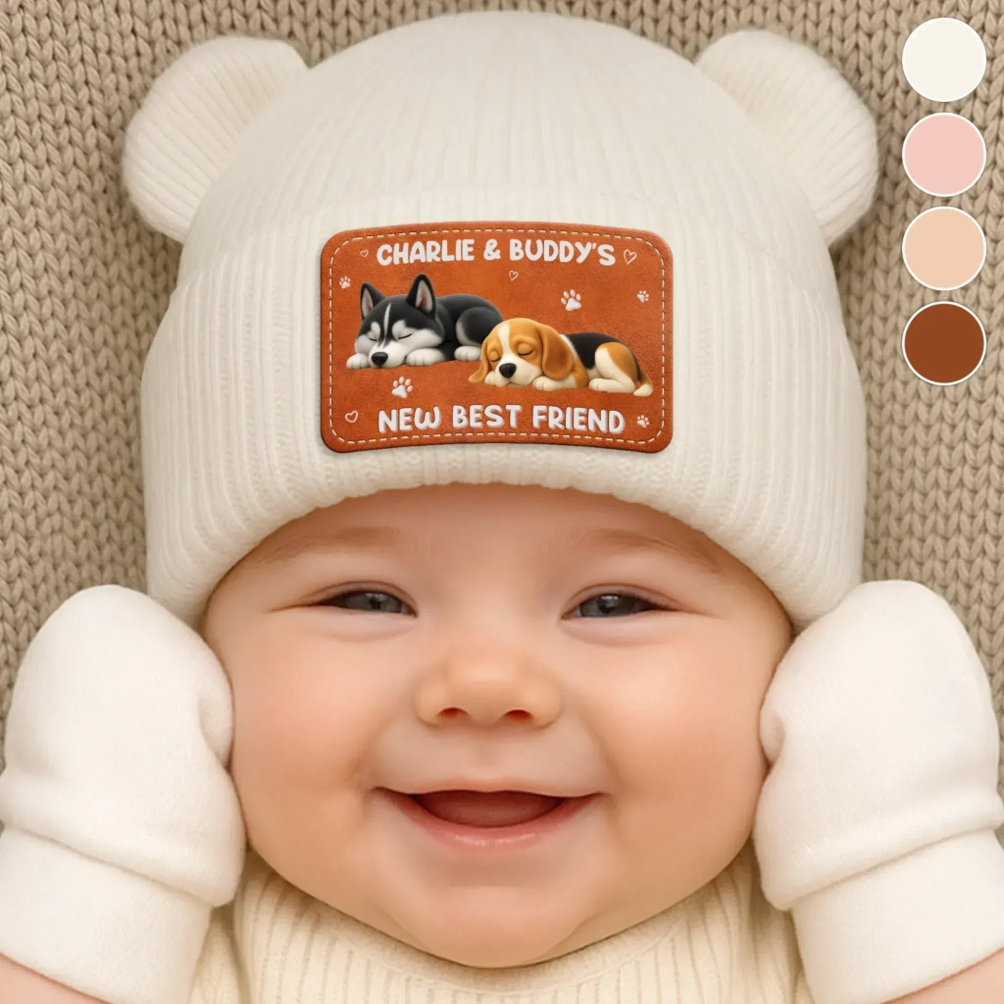 قبعة صغيرة وقفازات مخصصة للأطفال-استحمام شخصي للأطفال ، هدايا تكشف عن نوع الجنس للأمهات الجدد ، الآباء الجدد ، الآباء الجدد ، عشاق الكلاب والقطط