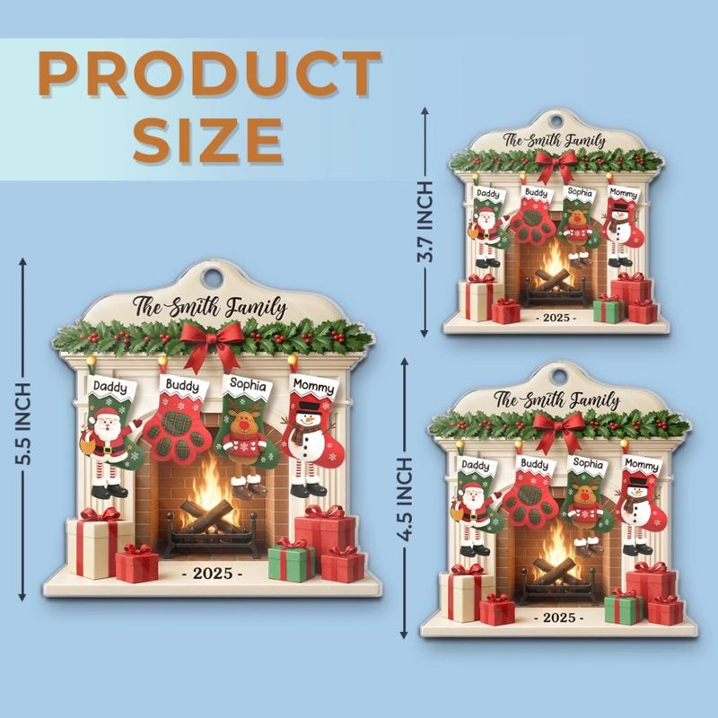 زخرفة أكريليك مخصصة-هدايا عيد ميلاد مخصصة للأم والأب والأخ والأخت والأطفال-يضيء عيد الميلاد حيث تتجمع القلوب