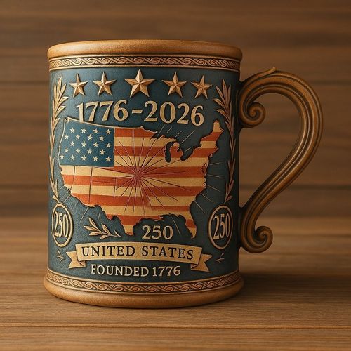 U.S. 250 الذكرى 3D القدح