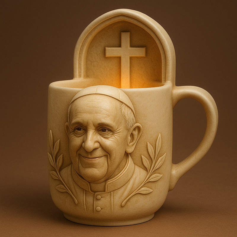 رشفات المقدسة™-Colección de Tazas con Fe: Edición Conmemorativa del Papa Francisco