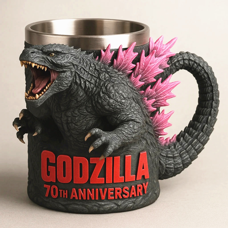 3D-Tasse zum 70. Jubiläum von Godzilla