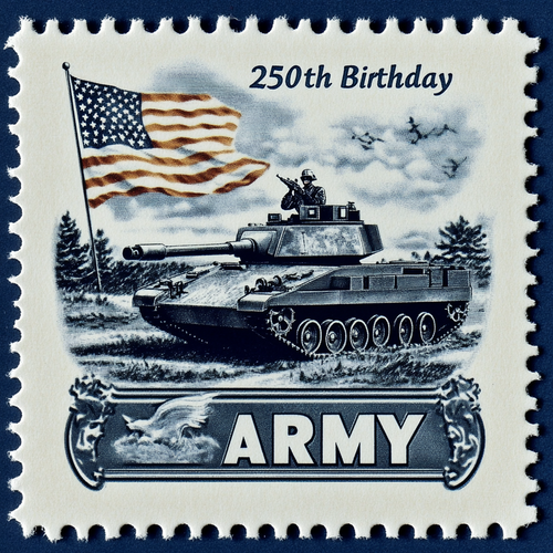 Army birthday souvenir stamps set 250
