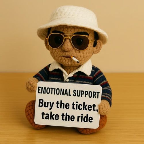 Doll hunter s. Handmade crochet with distinctive quotes