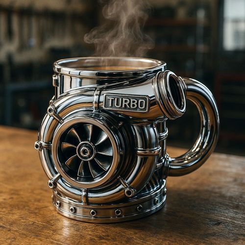 3d cup with turbocharger-show your speed and passion