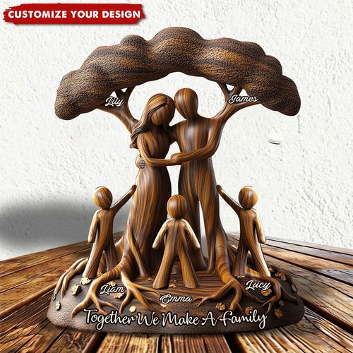 We make a custom painting in the form of a family