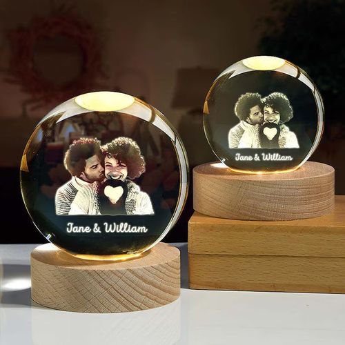 Selfie crystal ball with led night light