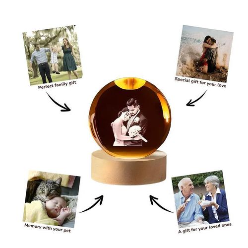 Selfie crystal ball with led night light