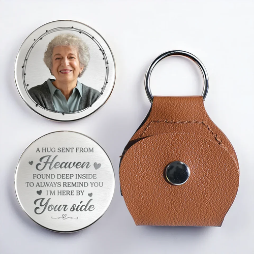 Custom pocket photo hug in memory of a family