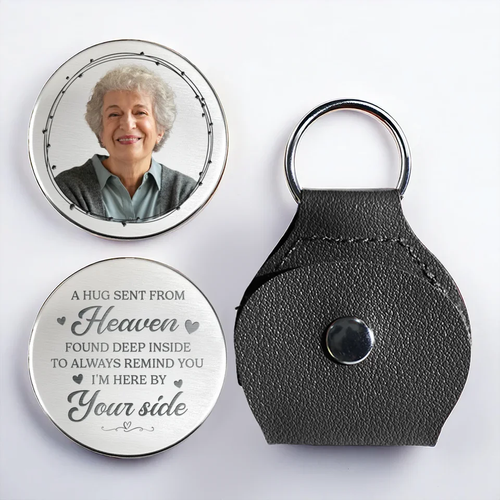 Custom pocket photo hug in memory of a family