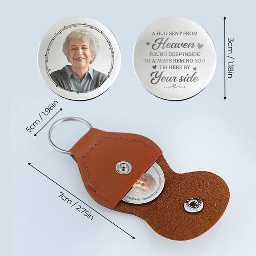 Custom pocket photo hug in memory of a family