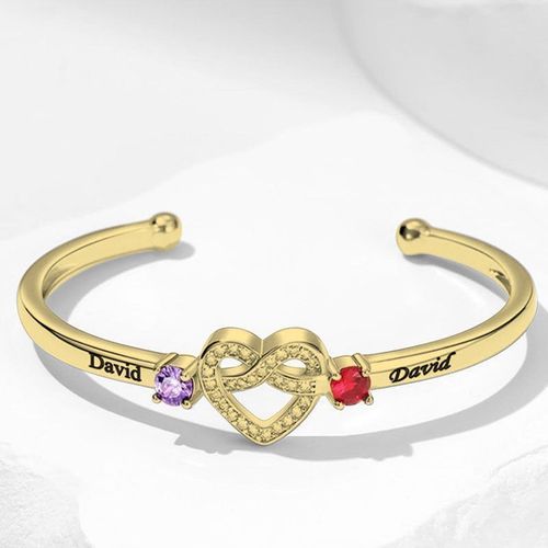 Custom born stone bracelet for couples-we hope to be forever-universal size