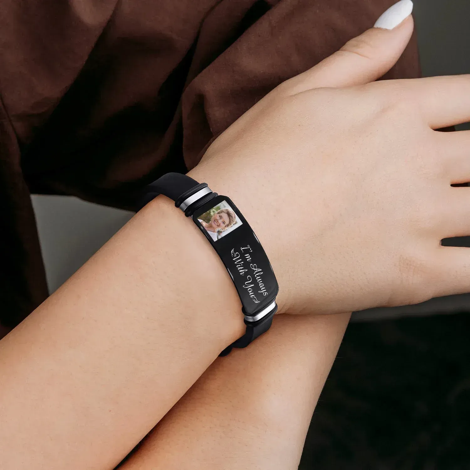 Custom photo always with you-custom souvenir bracelet-a gift of passion for family members