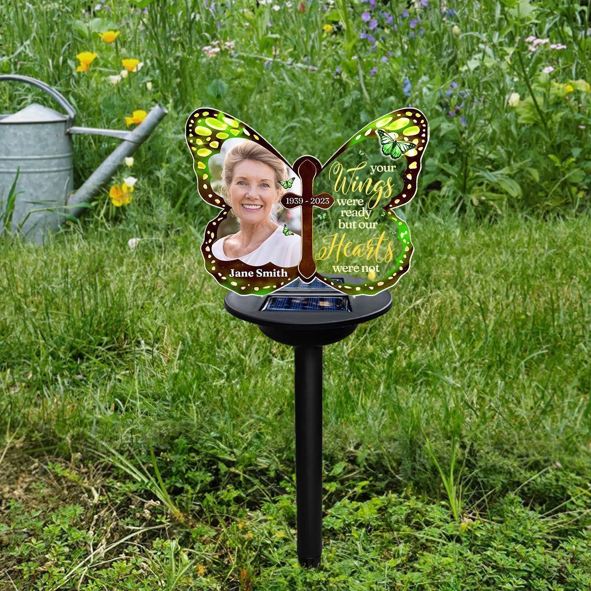 Custom picture solar lamp-your wings were ready, but my heart was not