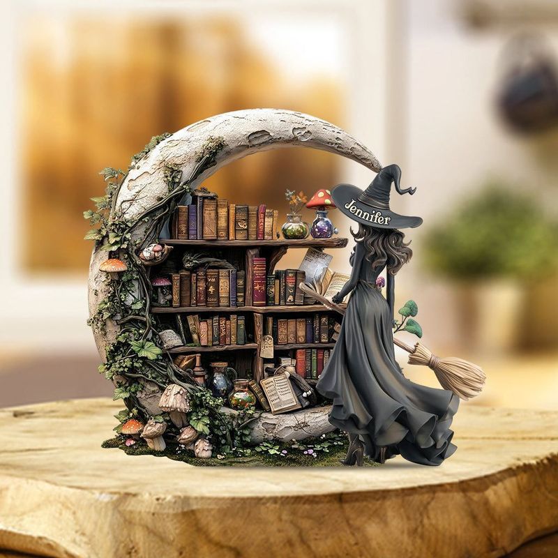 Beautiful witch custom shape custom acrylic painting