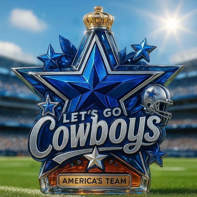 Dallas Cawboys souvenir whiskey bottle