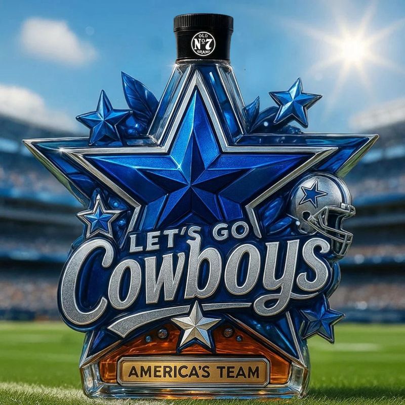 Dallas Cawboys souvenir whiskey bottle