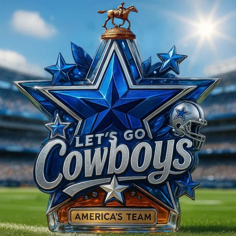 Dallas Cawboys souvenir whiskey bottle