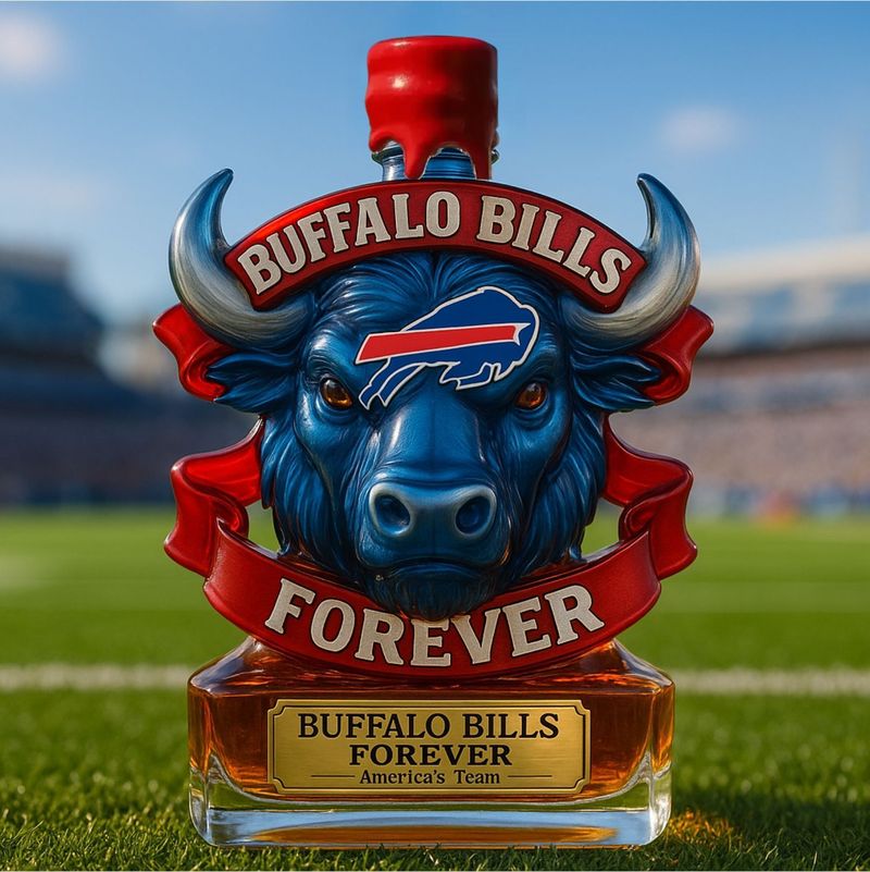 Buffalo bills whiskey bottle souvenir forever-an essential fan