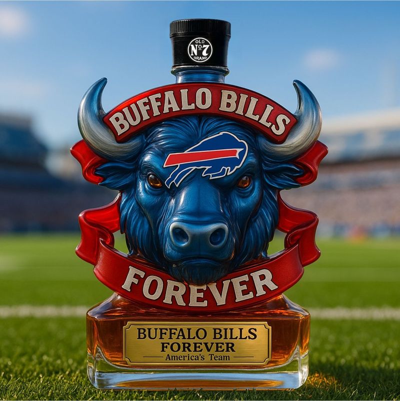Buffalo bills whiskey bottle souvenir forever-an essential fan