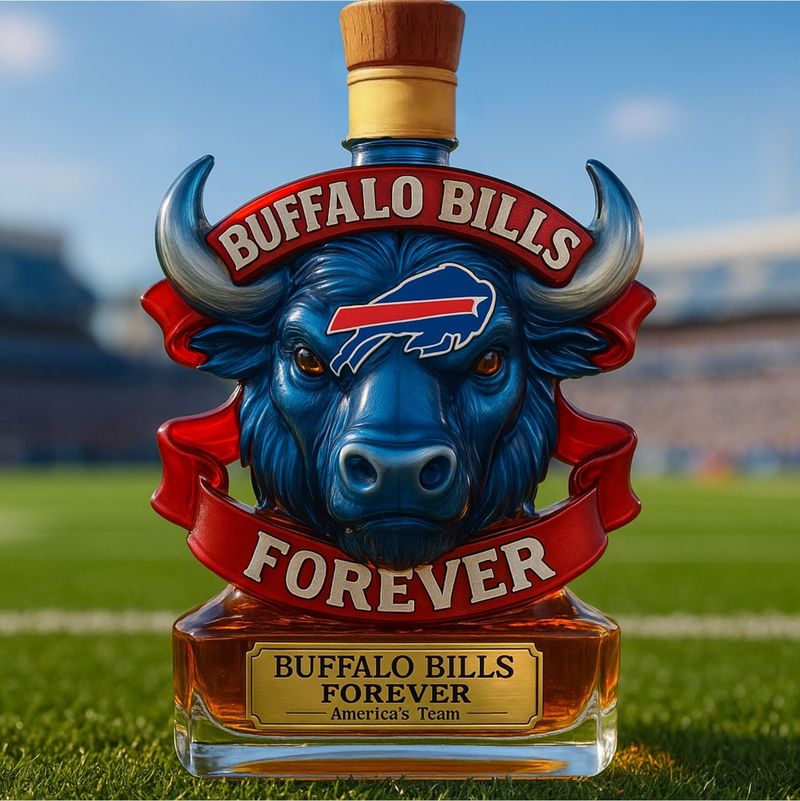 Buffalo bills whiskey bottle souvenir forever-an essential fan