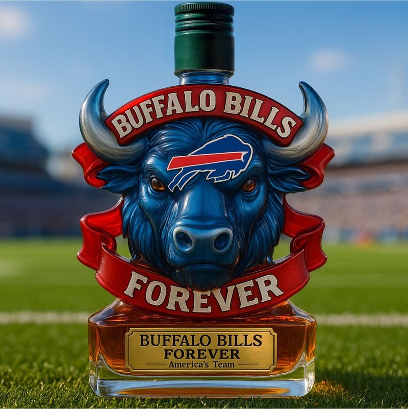 Buffalo bills whiskey bottle souvenir forever-an essential fan