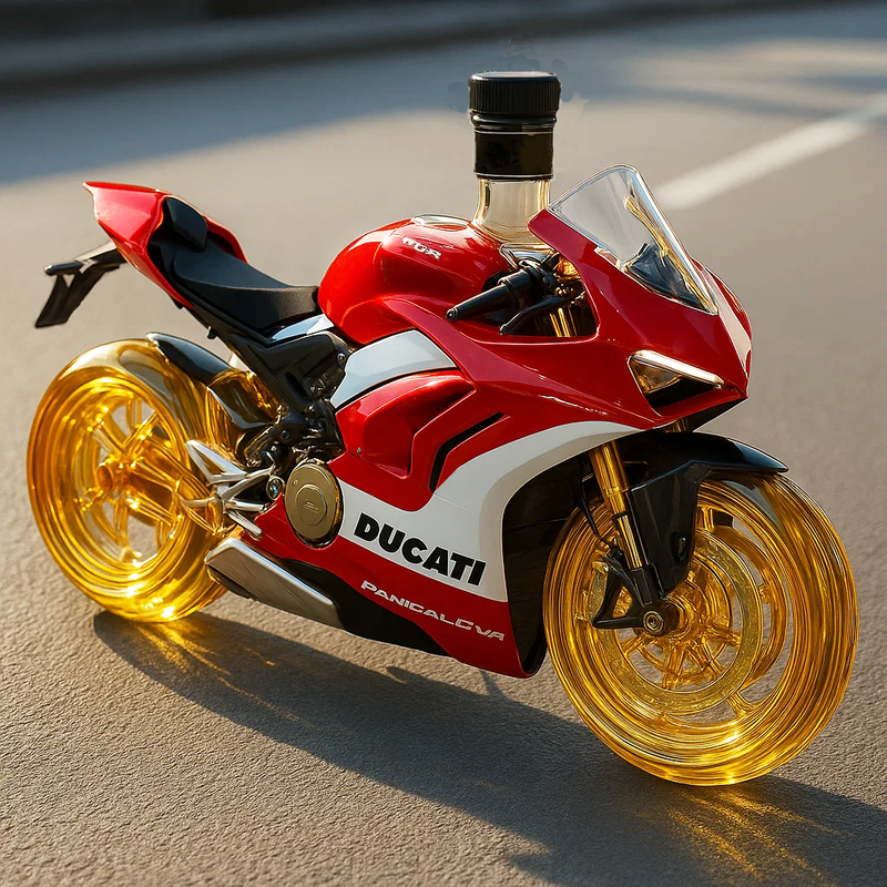Ducati motorcycle whiskey bottle